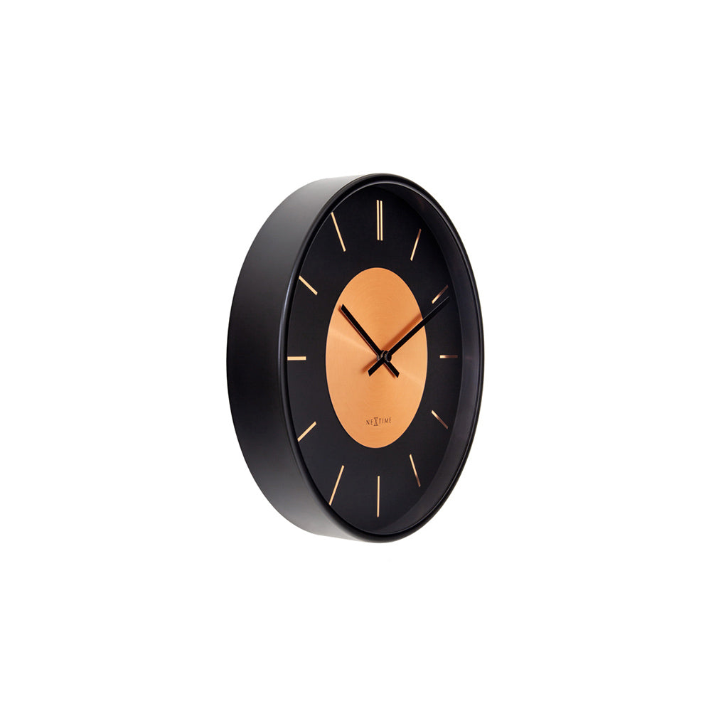 Retro II Wall Clock 25cm - Black Copper