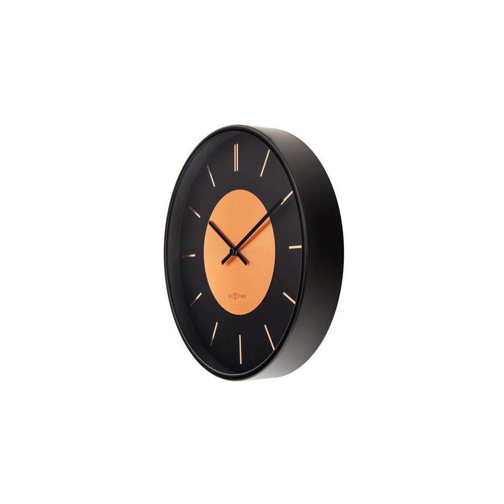 Retro II Wall Clock 25cm - Black Copper