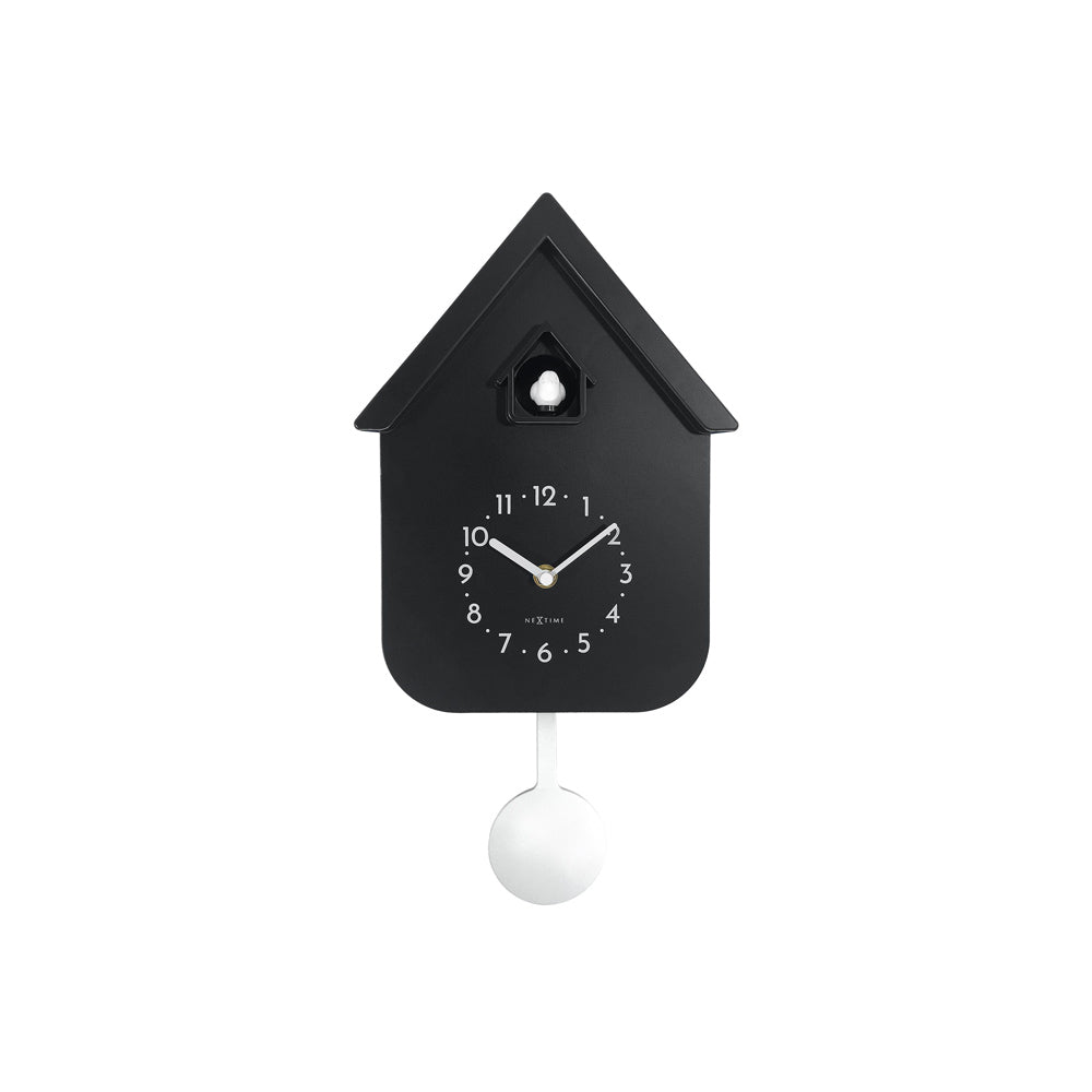 Twitter Cuckoo Wall Clock With Pendulum - Black