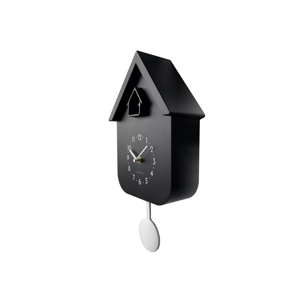 Twitter Cuckoo Wall Clock With Pendulum - Black