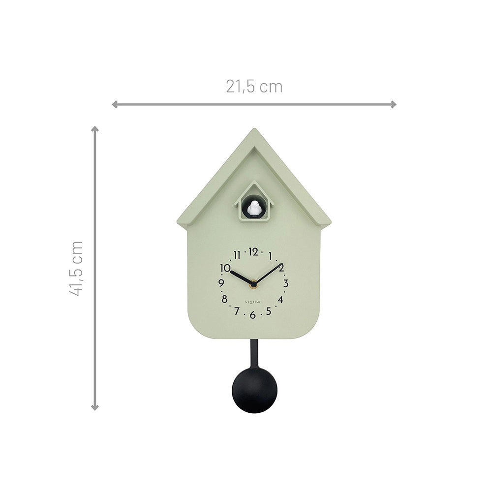 Twitter Cuckoo Wall Clock With Pendulum - Green