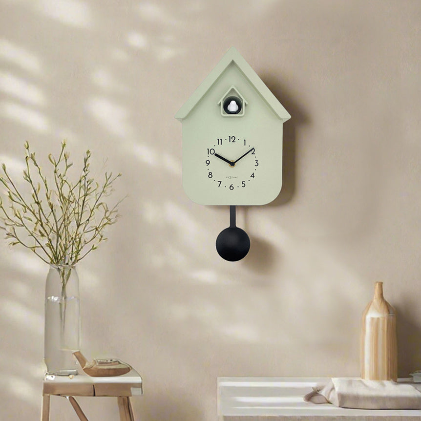 Twitter Cuckoo Wall Clock With Pendulum - Green