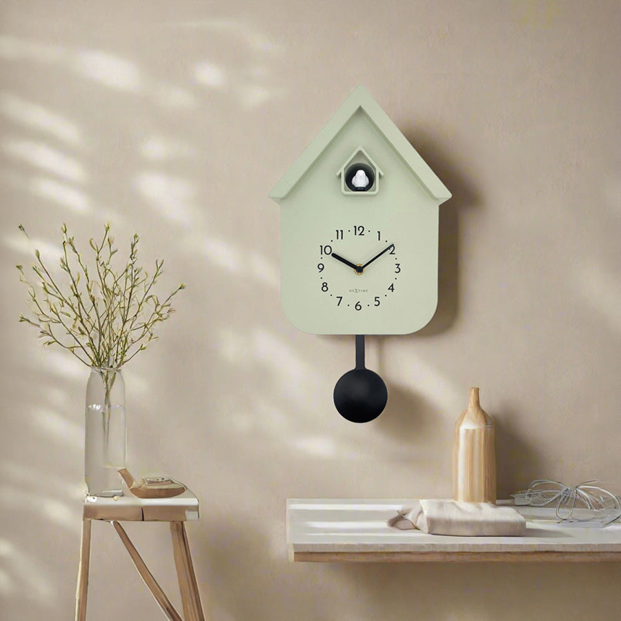 Twitter Cuckoo Wall Clock With Pendulum - Green