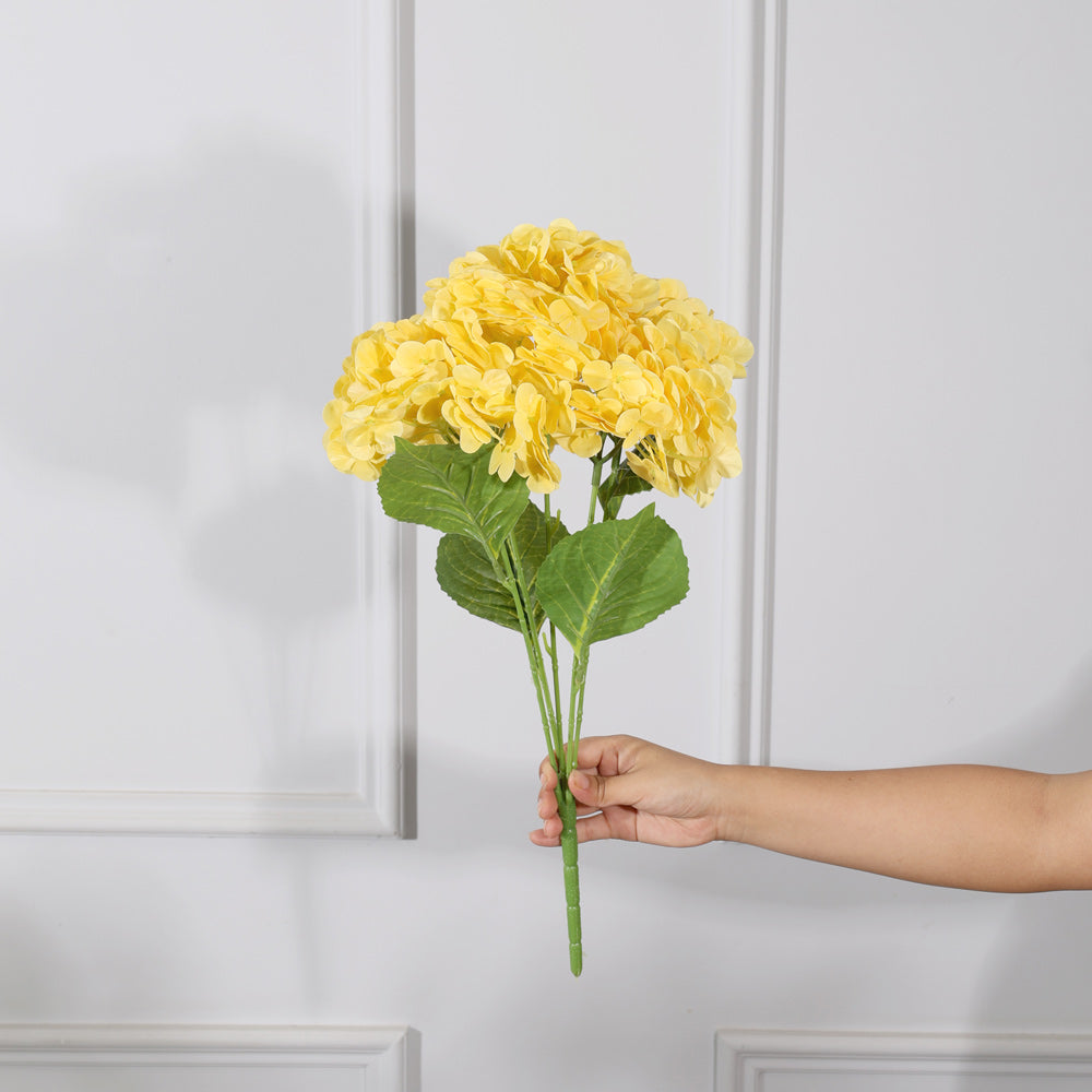 Nippon Hydrangea Faux Stem - Butter Yellow