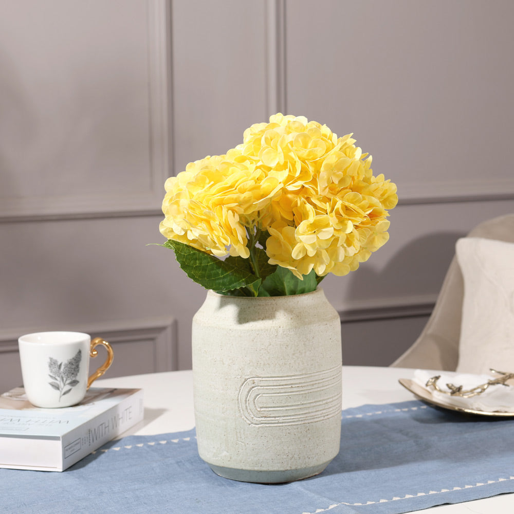 Nippon Hydrangea Faux Stem - Butter Yellow