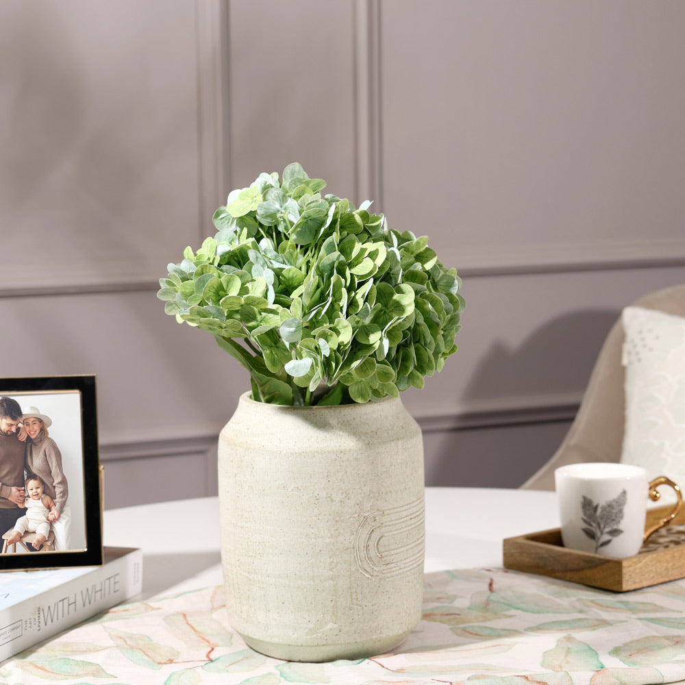 Nippon Hydrangea Faux Stem - Kelp Green