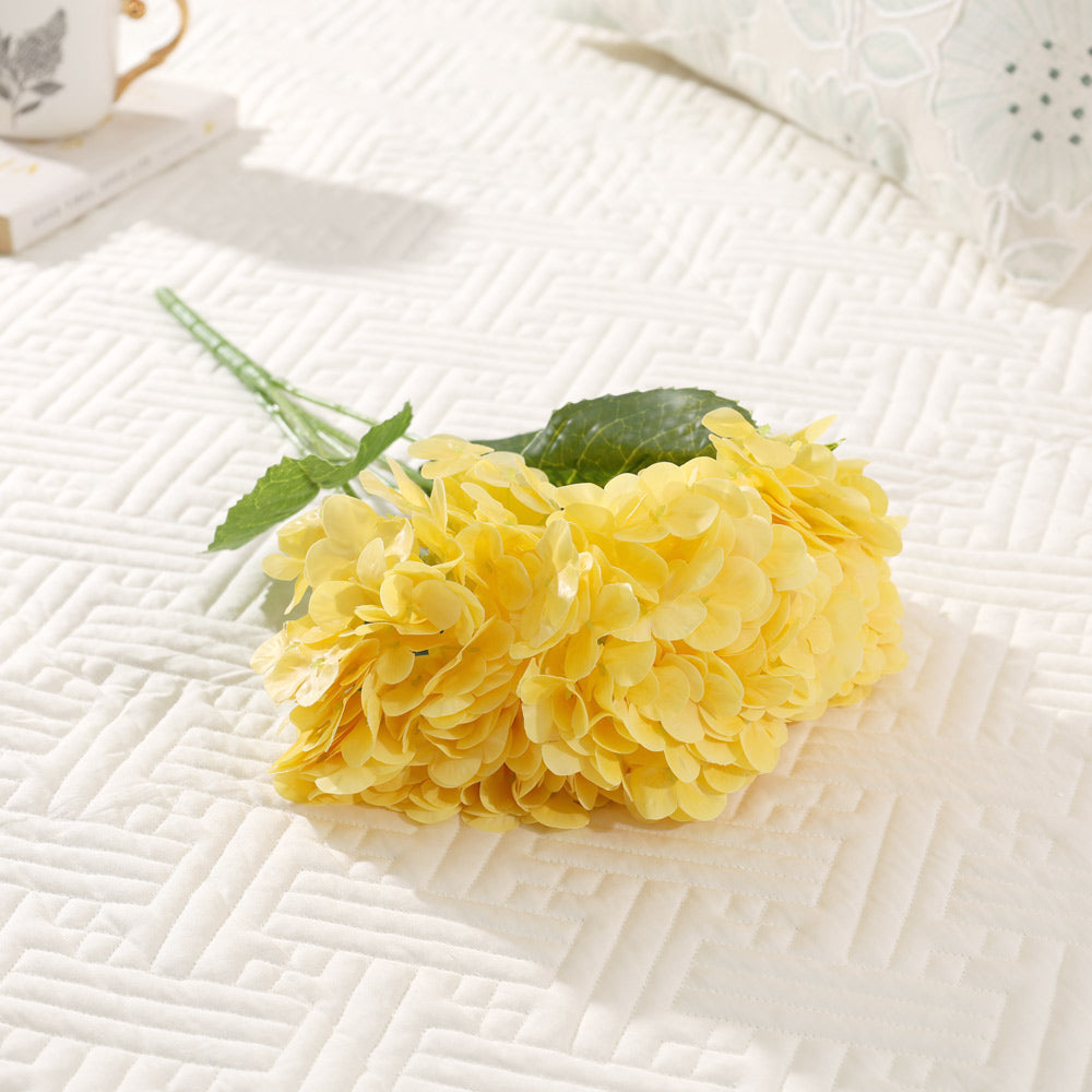 Nippon Hydrangea Faux Stem - Butter Yellow
