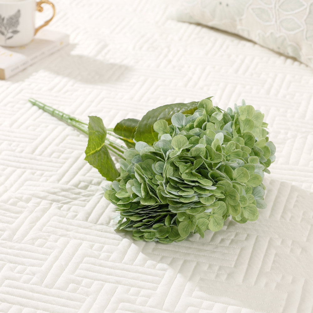 Nippon Hydrangea Faux Stem - Kelp Green
