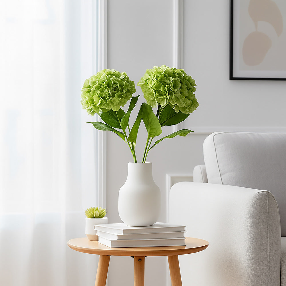 Nippon Hydrangea Faux Stem - Kelp Green