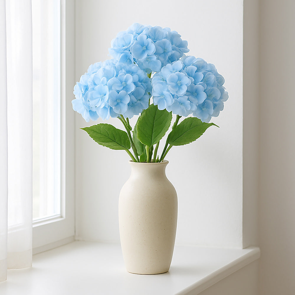 Nippon Hydrangea Faux Stem - Sky Blue