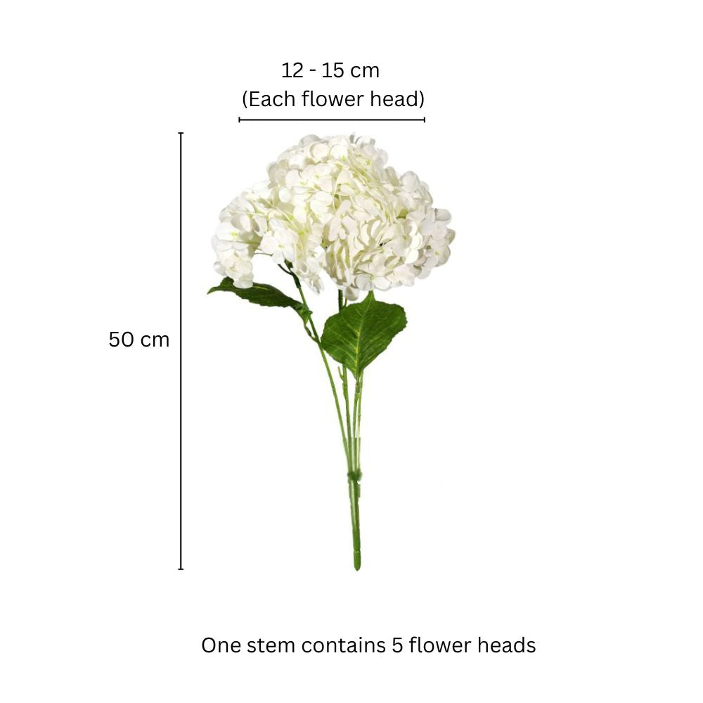 Nippon Soft-Touch Hydrangea Faux Stem - White