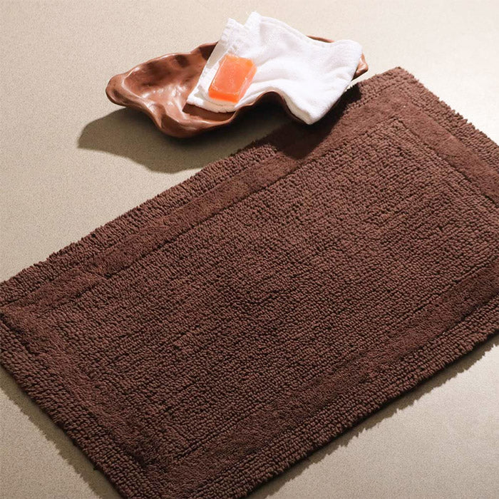 Noa Reversible Tufted Bathmat - Brown