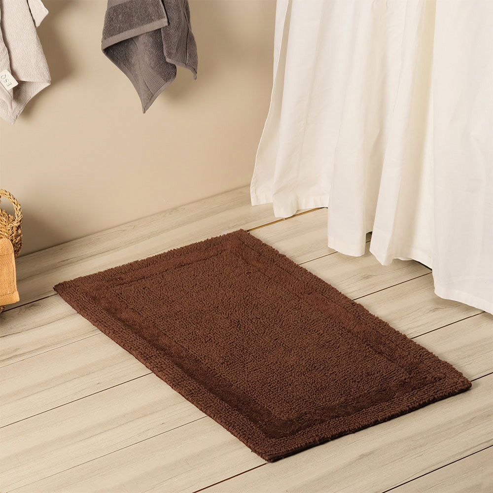 Noa Reversible Tufted Bathmat - Brown