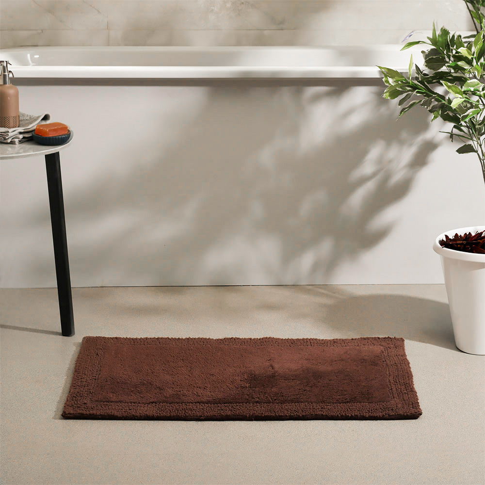 Noa Reversible Tufted Bathmat - Brown