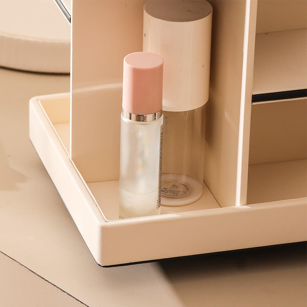 Node Tiered Rotating Cosmetic Organiser - Ivory