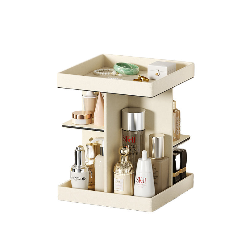 Node Tiered Rotating Cosmetic Organiser - Ivory