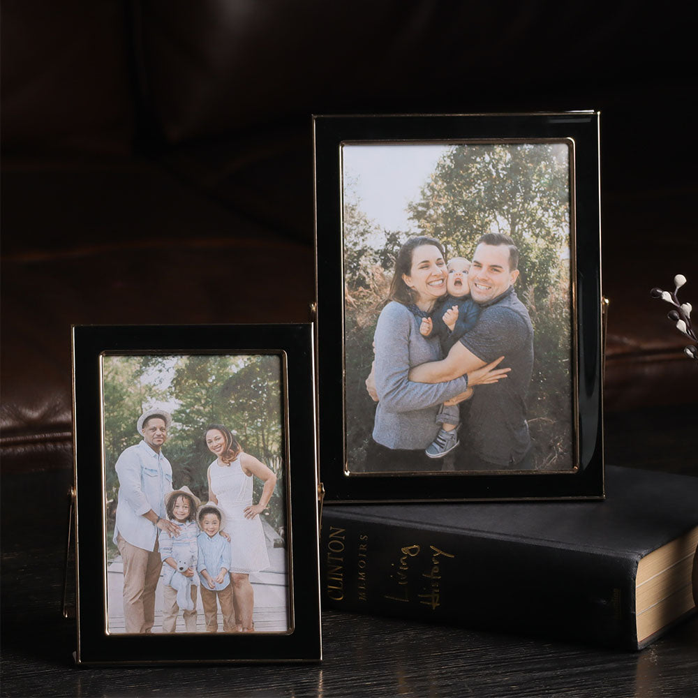 Noir Photo Frame Medium - Black Gold