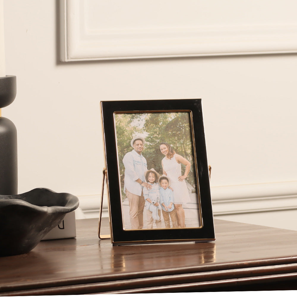 Noir Photo Frame Medium - Black Gold