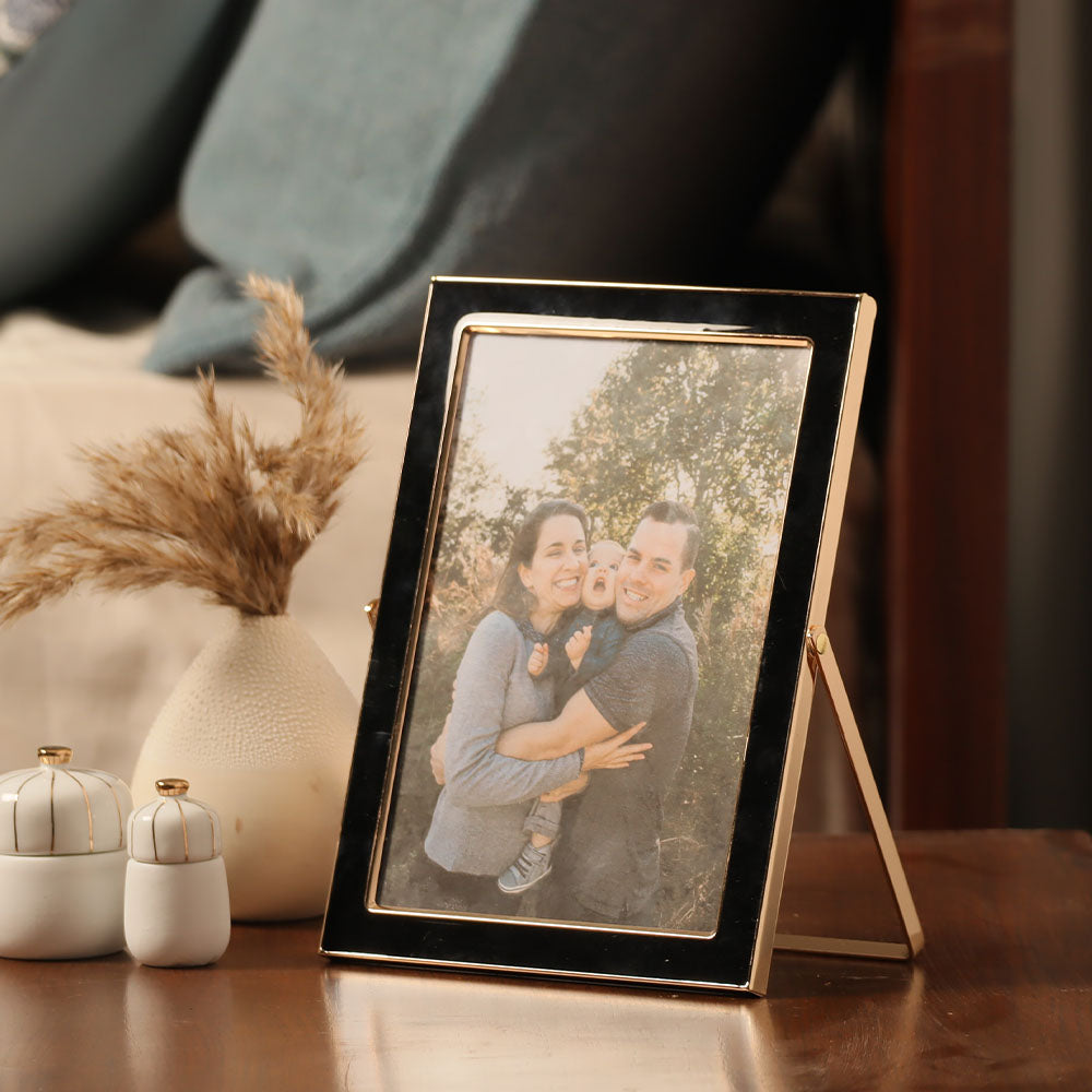 Noir Photo Frame Large - Black Gold