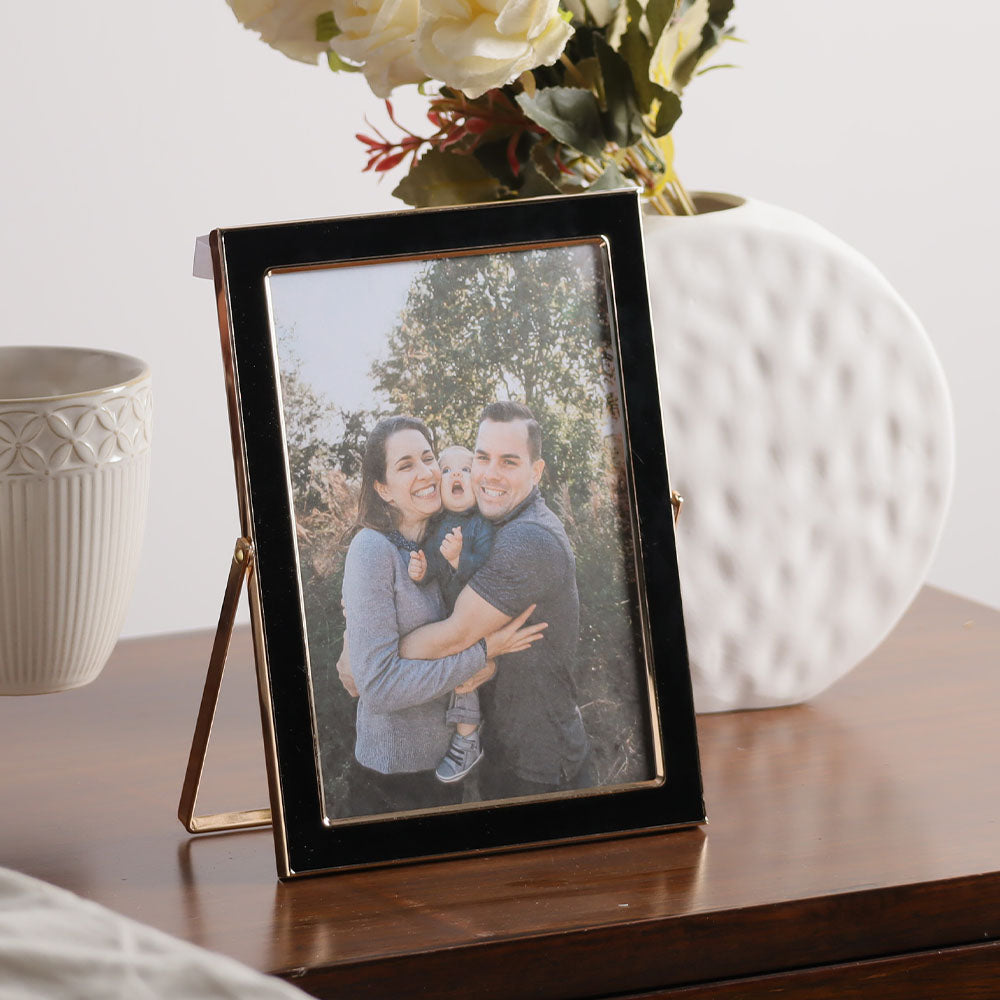 Noir Photo Frame Medium - Black Gold