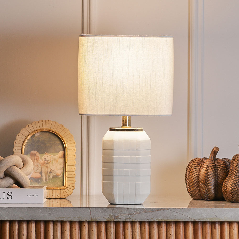 Nomi Glass Table Lamp Large - White