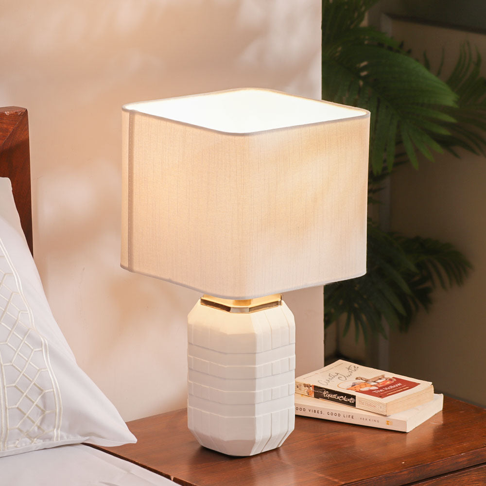 Nomi Glass Table Lamp Large - White
