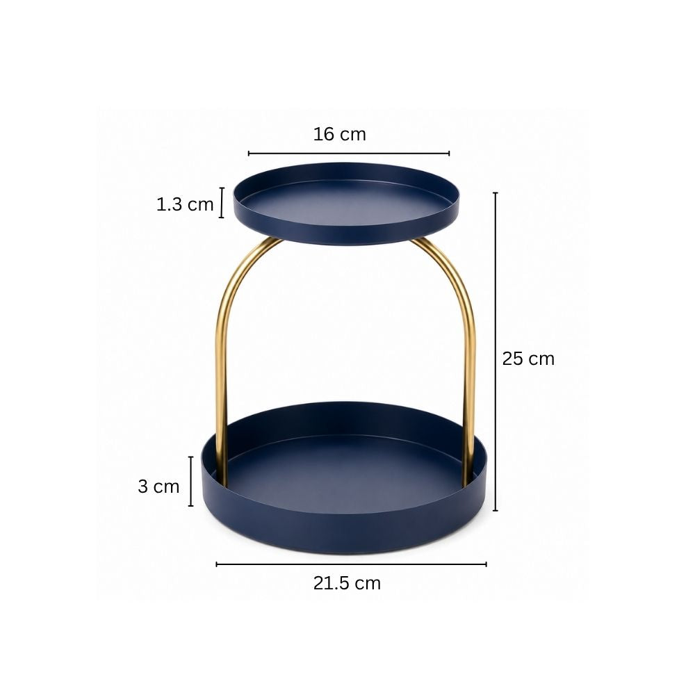 Nora Arched 2-Tier Tray - Blue