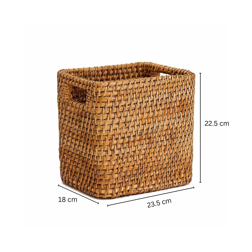 Nora Rattan Storage Basket Medium - Natural
