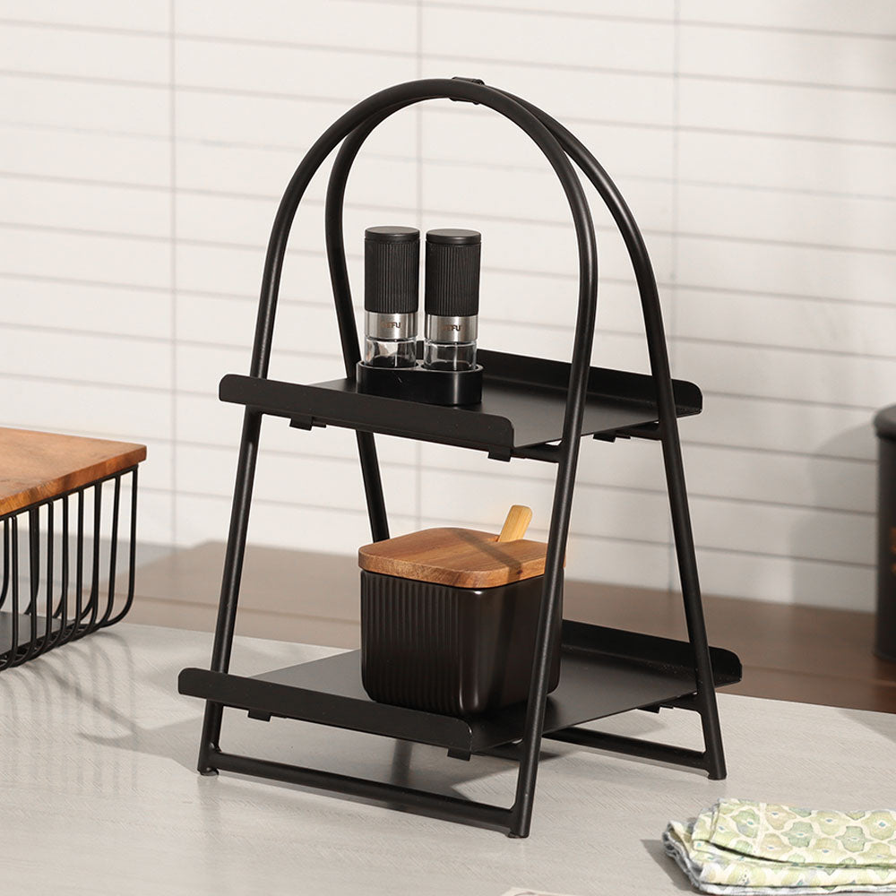 Norman 2-Tier Metal Caddy - Black
