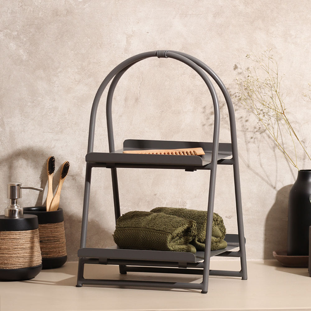 Norman 2-Tier Metal Caddy - Grey