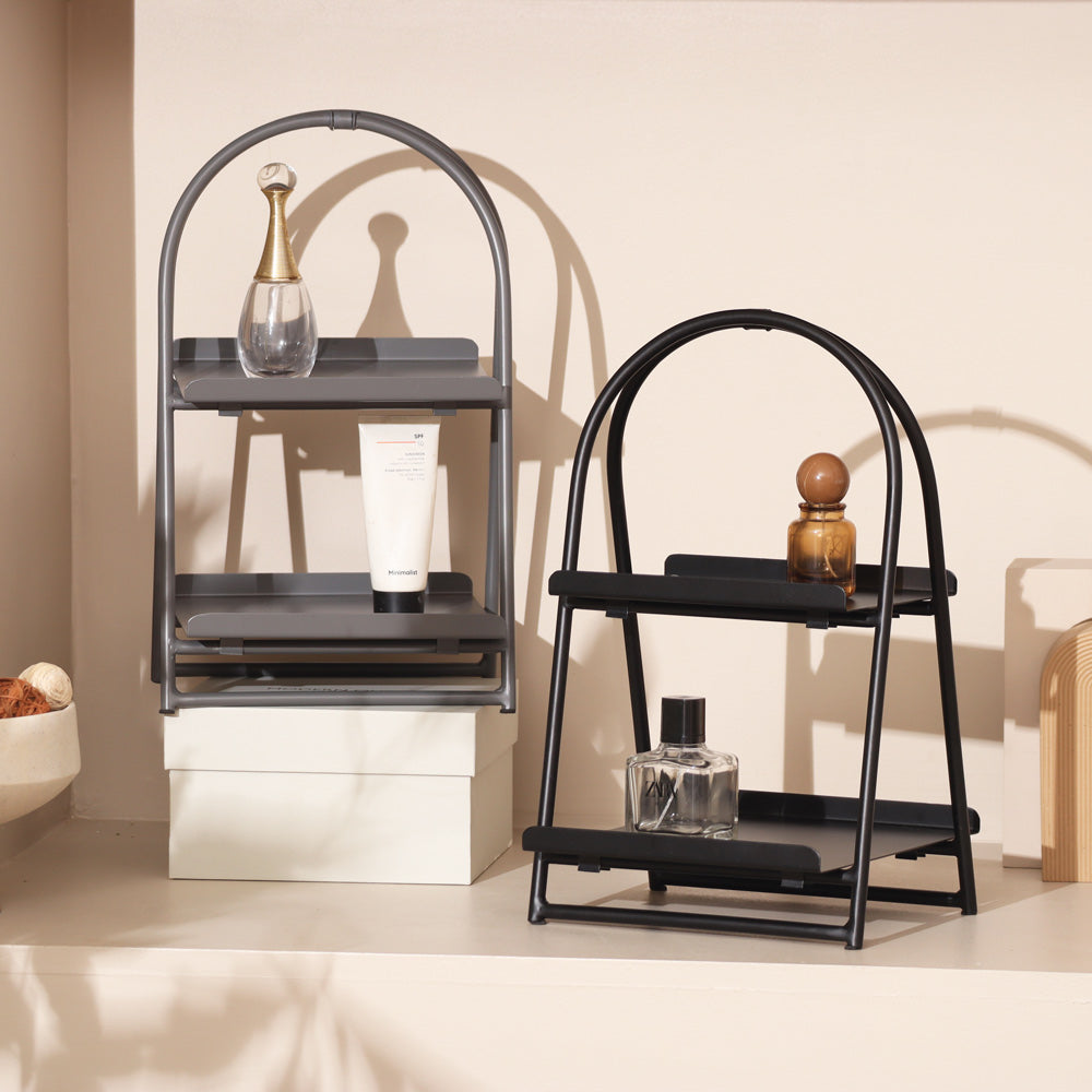 Norman 2-Tier Metal Caddy - Grey