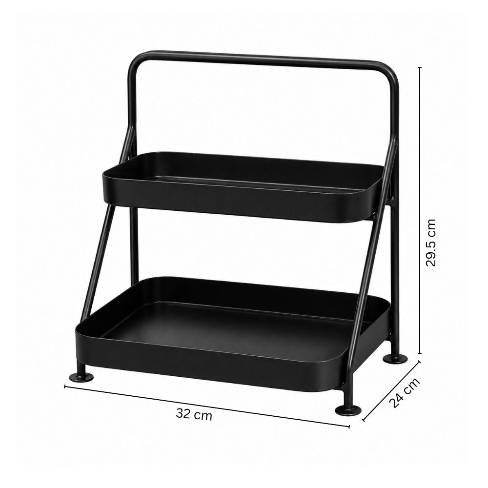 Norman 2-Tier Metal Organizer - Black