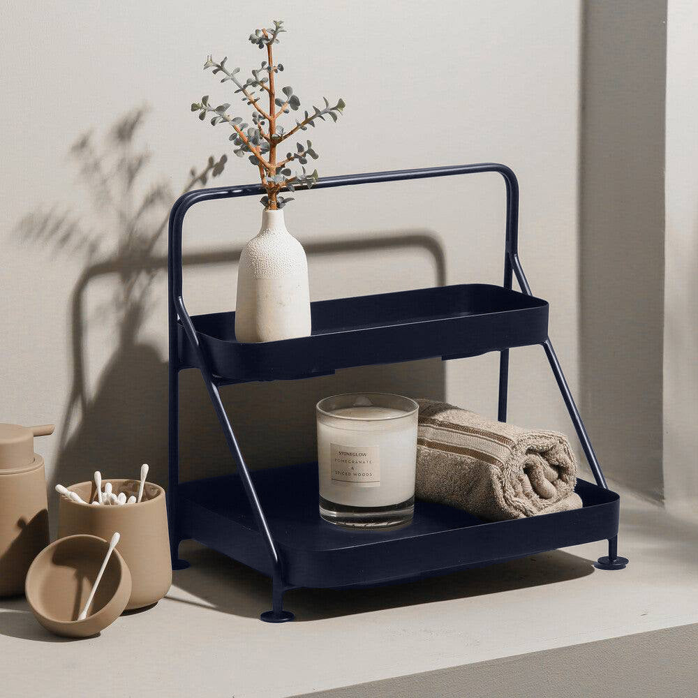 Norman 2-Tier Metal Organizer - Ink Blue