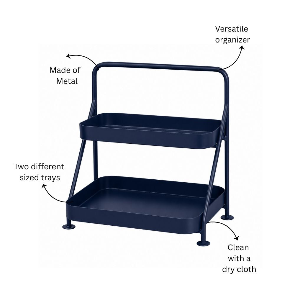 Norman 2-Tier Metal Organizer - Ink Blue