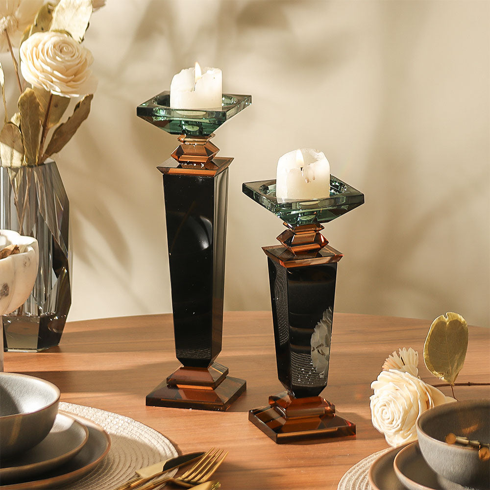 Nova Crystal Candle Holder XL - Dusky