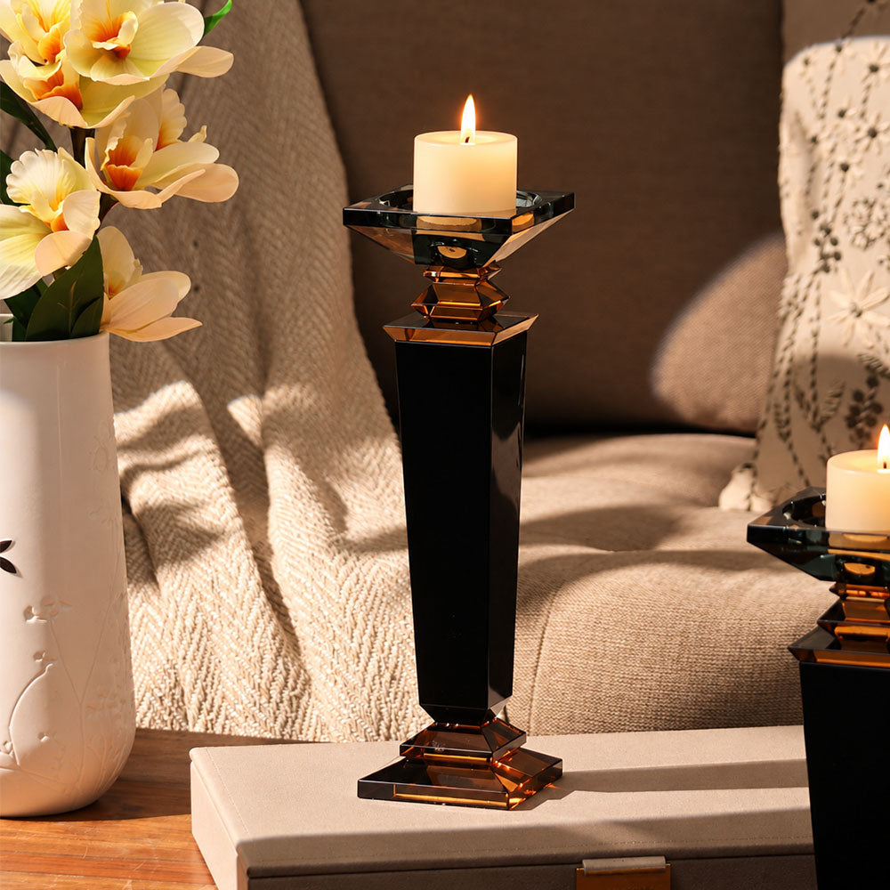 Nova Crystal Candle Holder XL - Dusky