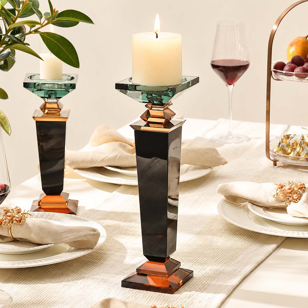 Nova Crystal Candle Holder XL - Dusky