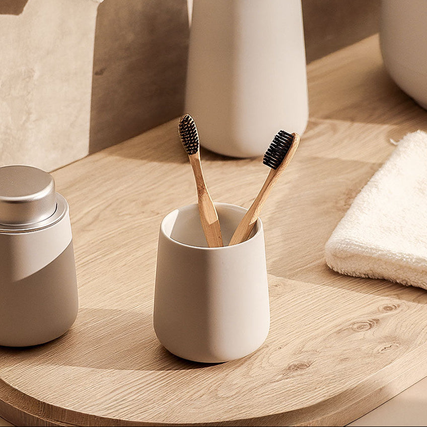 Nova Toothbrush Tumbler - Soft Grey