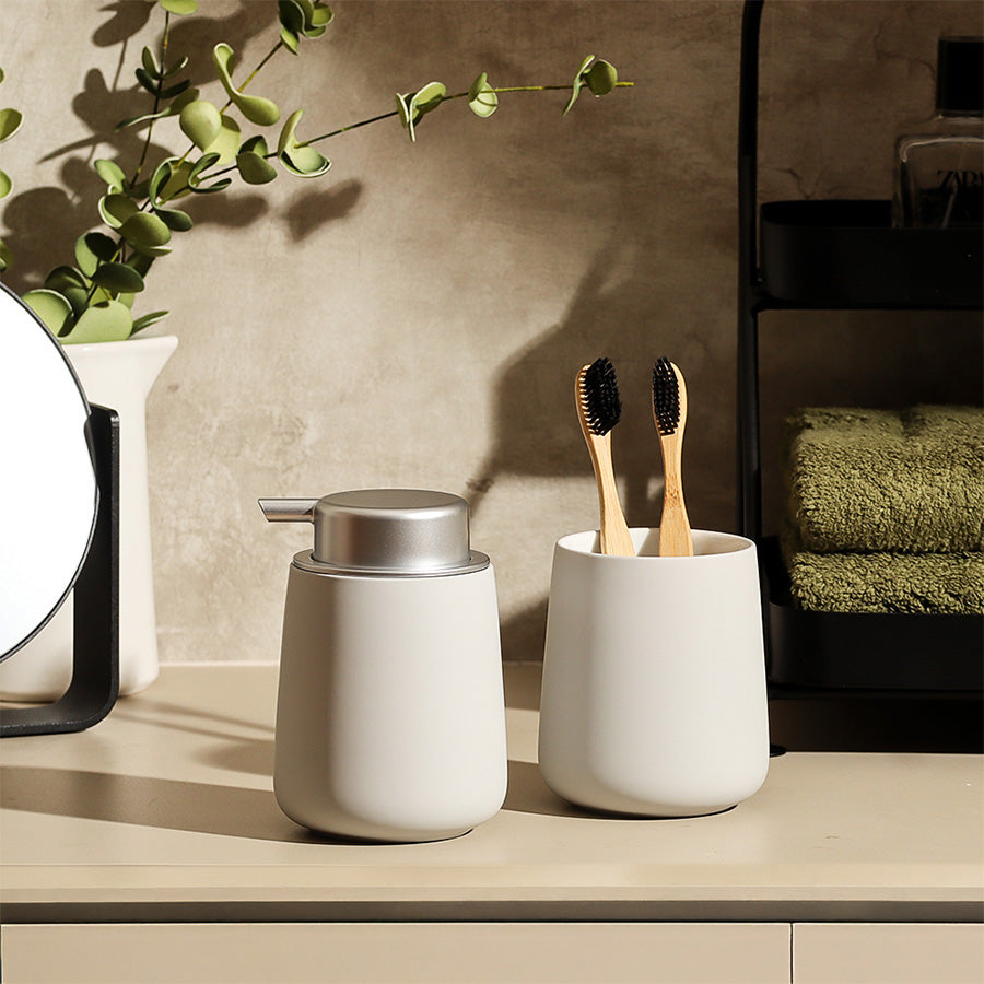 Nova Toothbrush Tumbler - Soft Grey