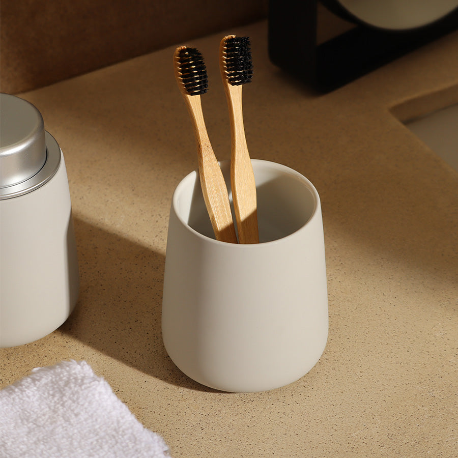 Nova Toothbrush Tumbler - Soft Grey