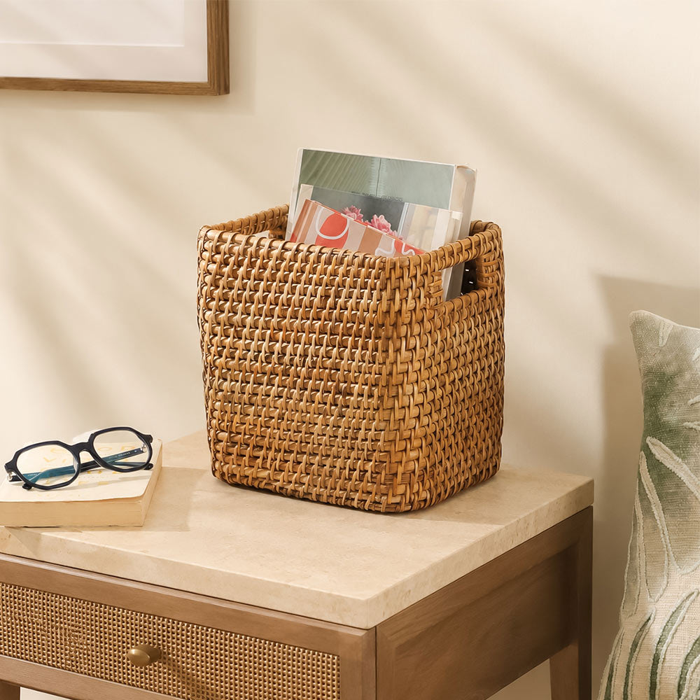 Nora Rattan Storage Basket Medium - Natural