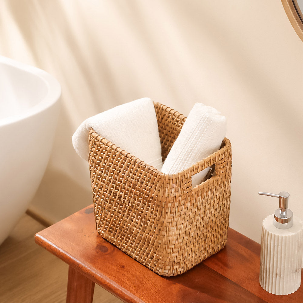 Nora Rattan Storage Basket Medium - Natural