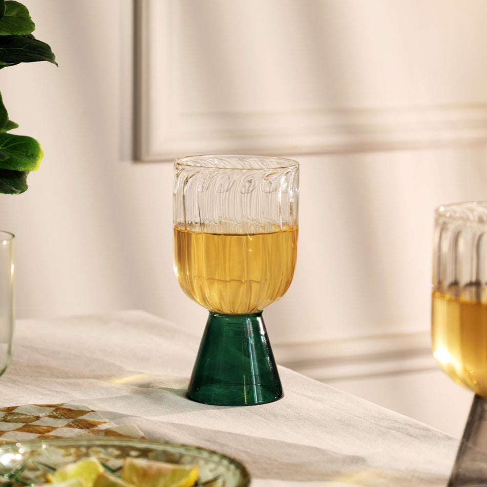 Ellio Drinking Glasses, Set of 2 - Teal