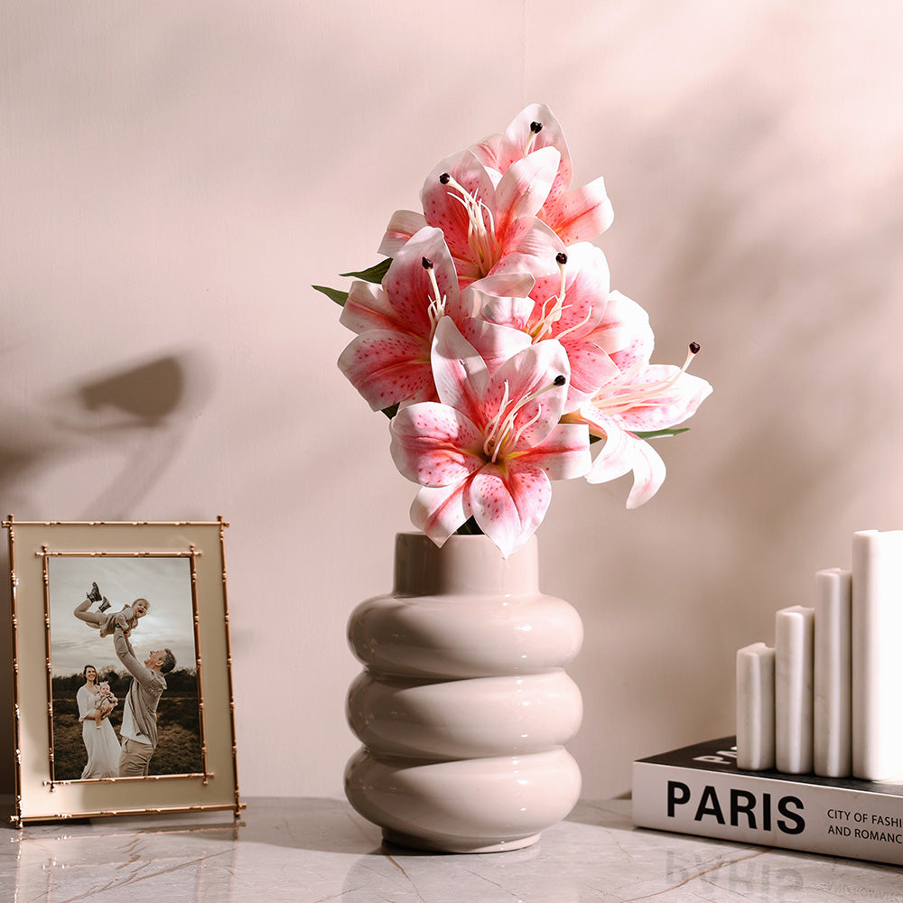 Oriental Lily Faux Bunch - Pink