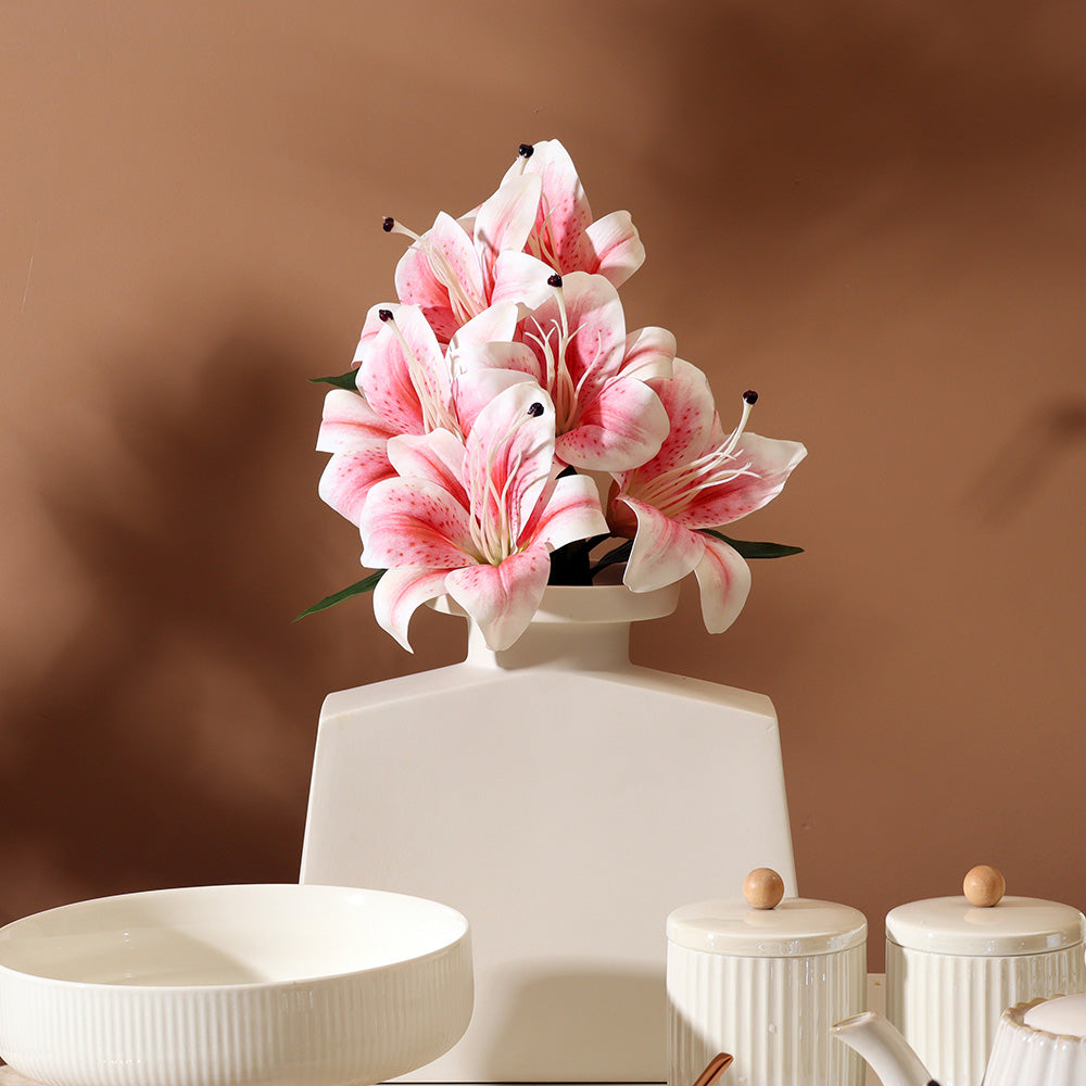 Oriental Lily Faux Bunch - Pink