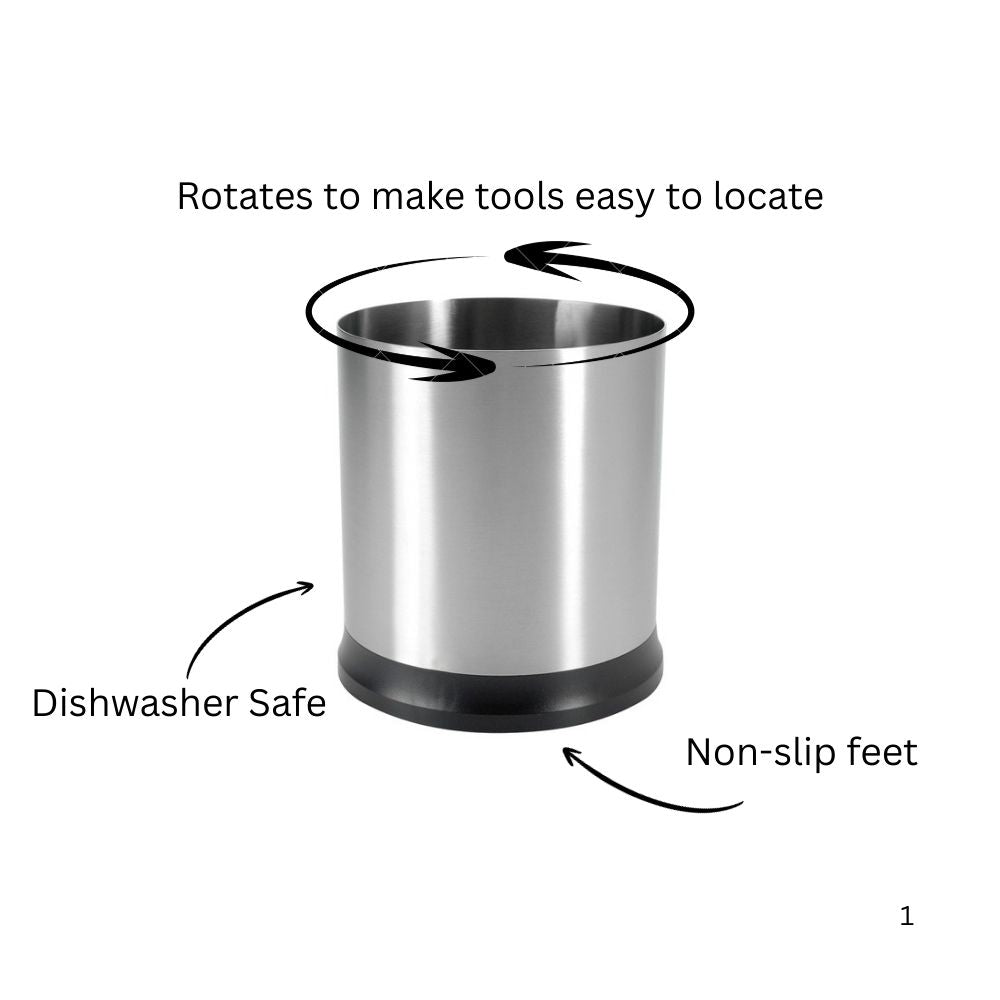 Good Grips Rotating Utensil Holder - Stainless Steel