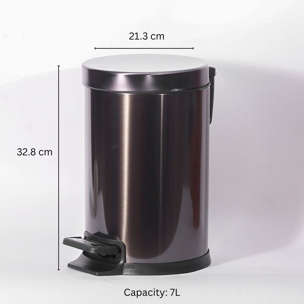 Otis Pedal Bin 7L - Dark Silver