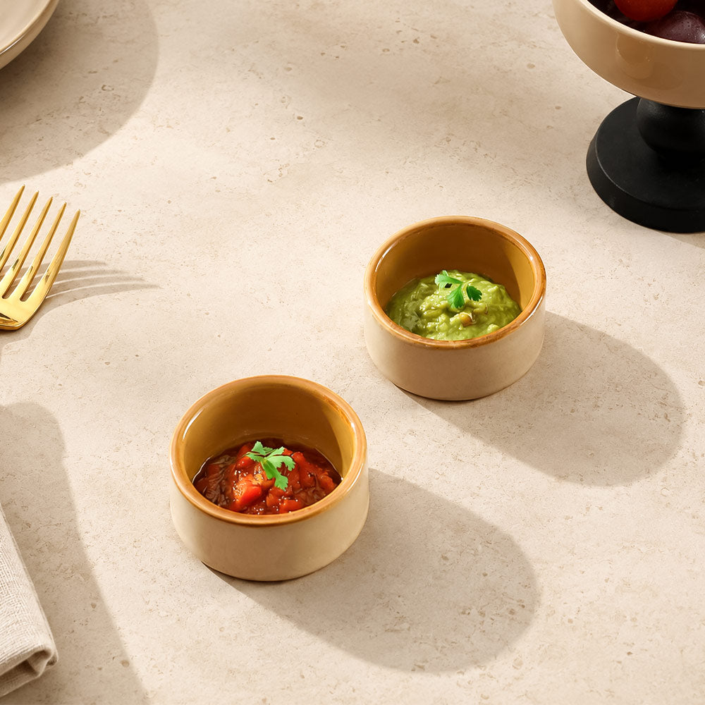 Oasis Dip Bowls, Set of 2 -  Dark Sand