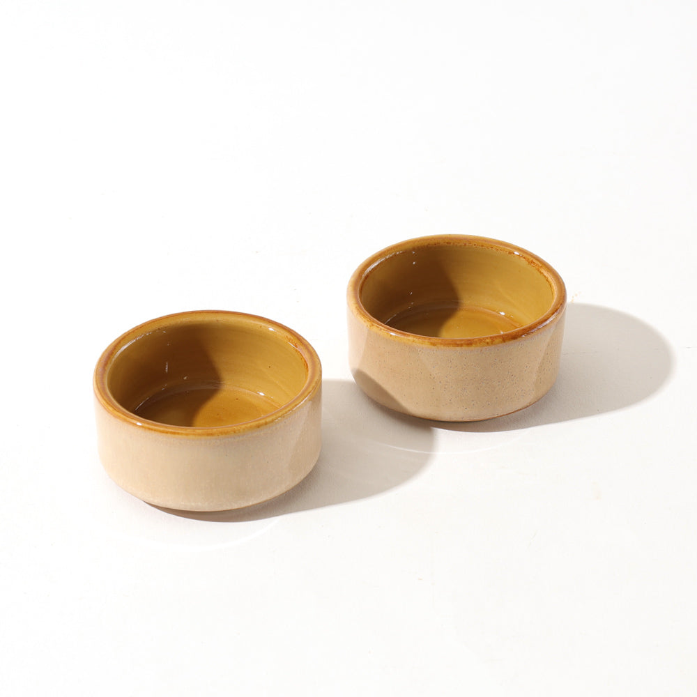 Oasis Dip Bowls, Set of 2 -  Dark Sand