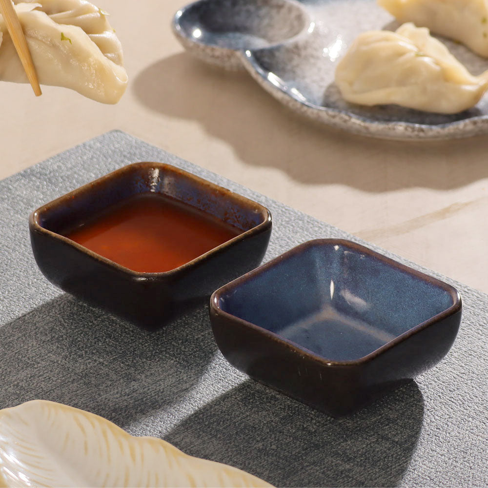 Oasis Square Small Bowls, Set of 2 - Royal Blue